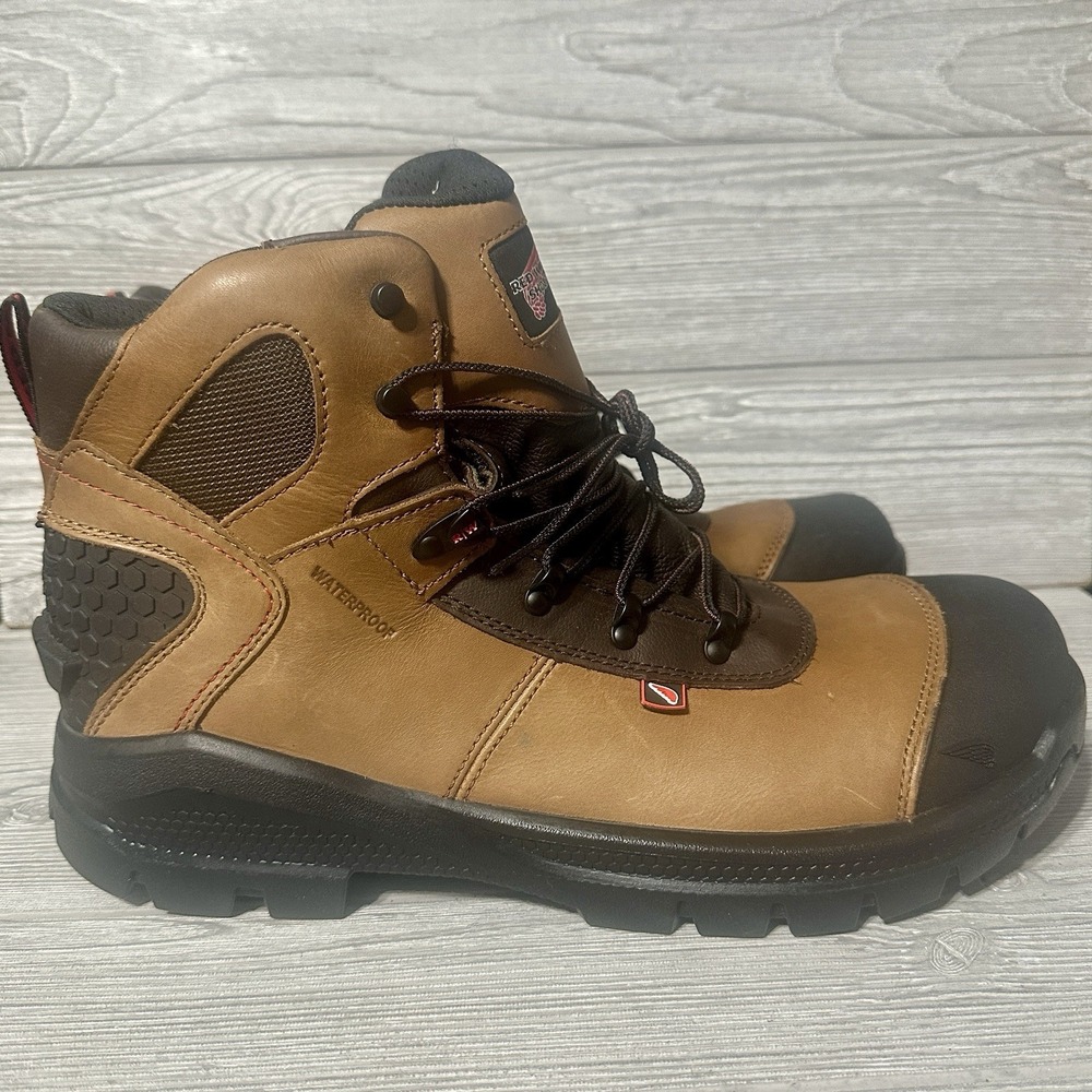 Red Wing Shoes Tan and Black Men's Waterproof Work Boots